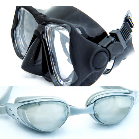 Prescription Mask and Goggles - Grey and Black